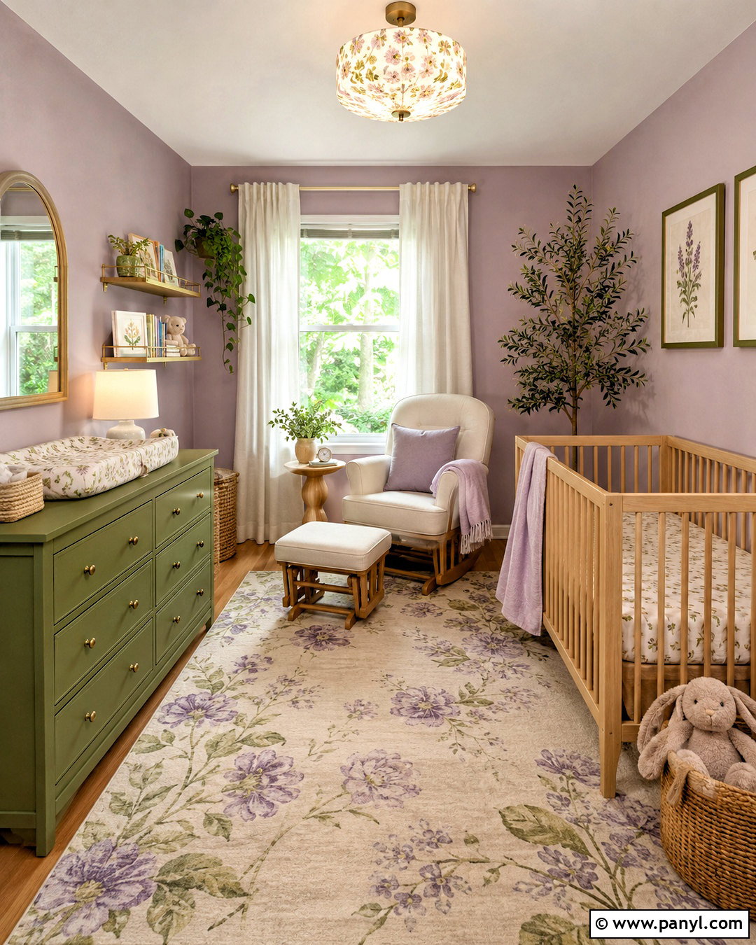 Green And Lavender Nursery - 20 colorful nursery ideas