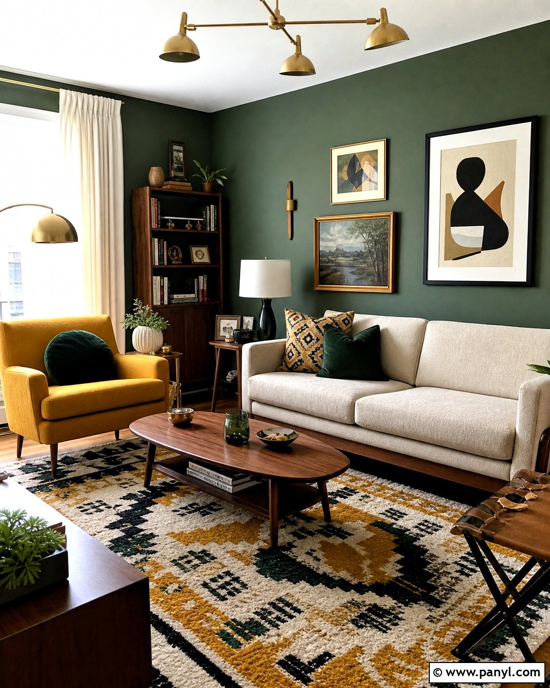 Green And Mustard Living Room Walls - 20 green living room walls