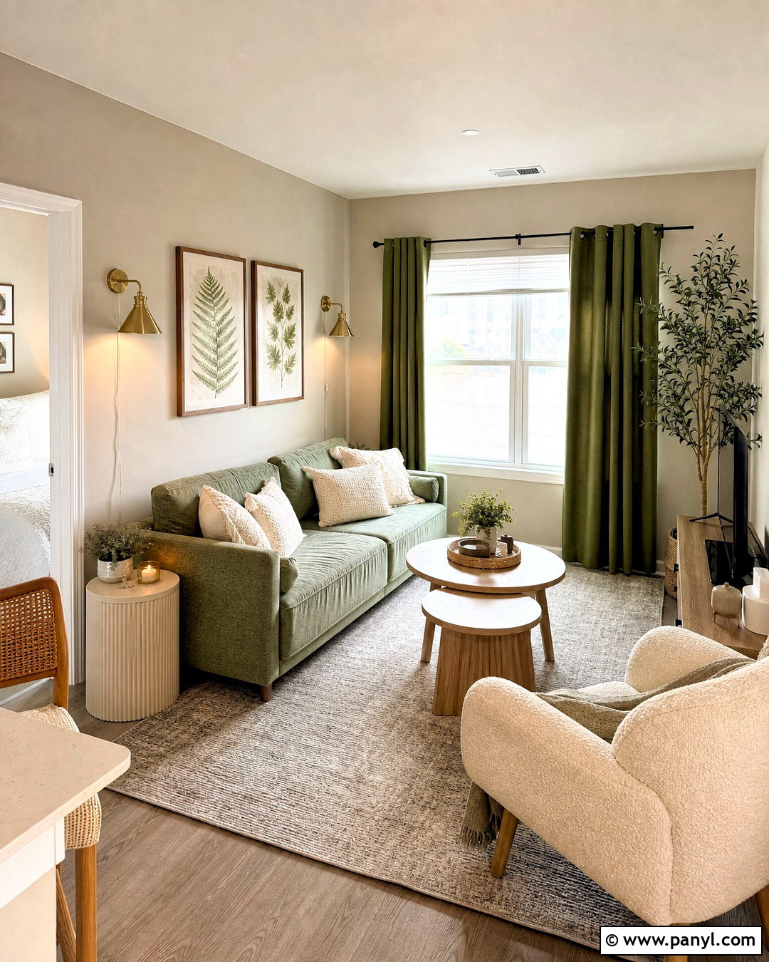 Green And Neutral Apartment Living Room - 20 green and neutral living room ideas