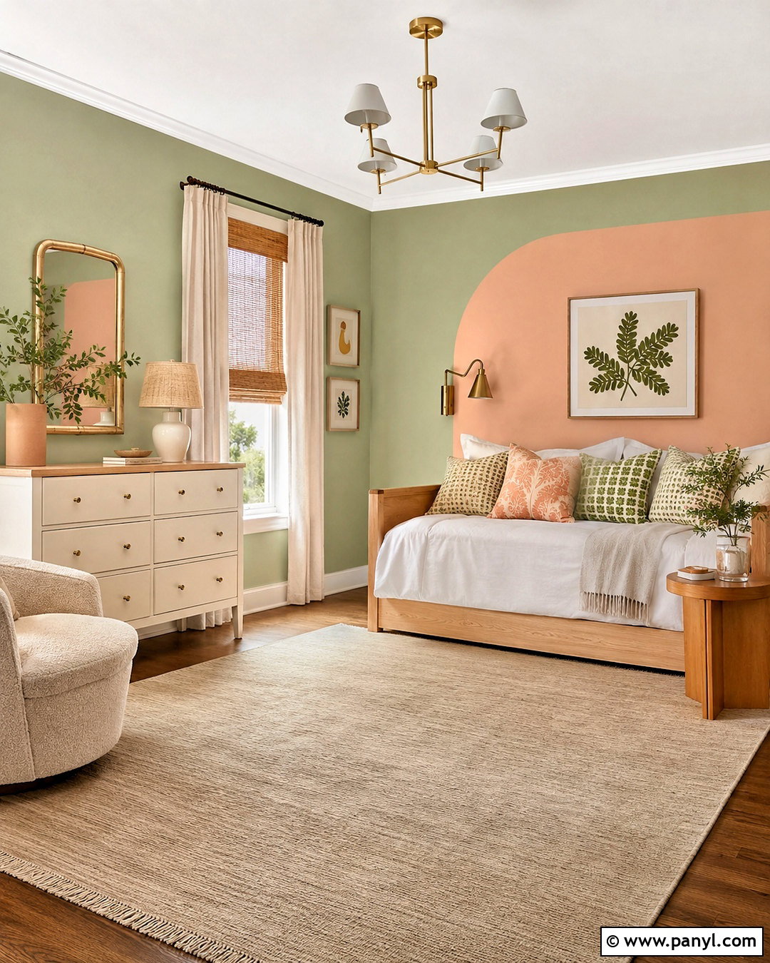Green And Peach Walls - 20 Wall Color Combination With Green Ideas