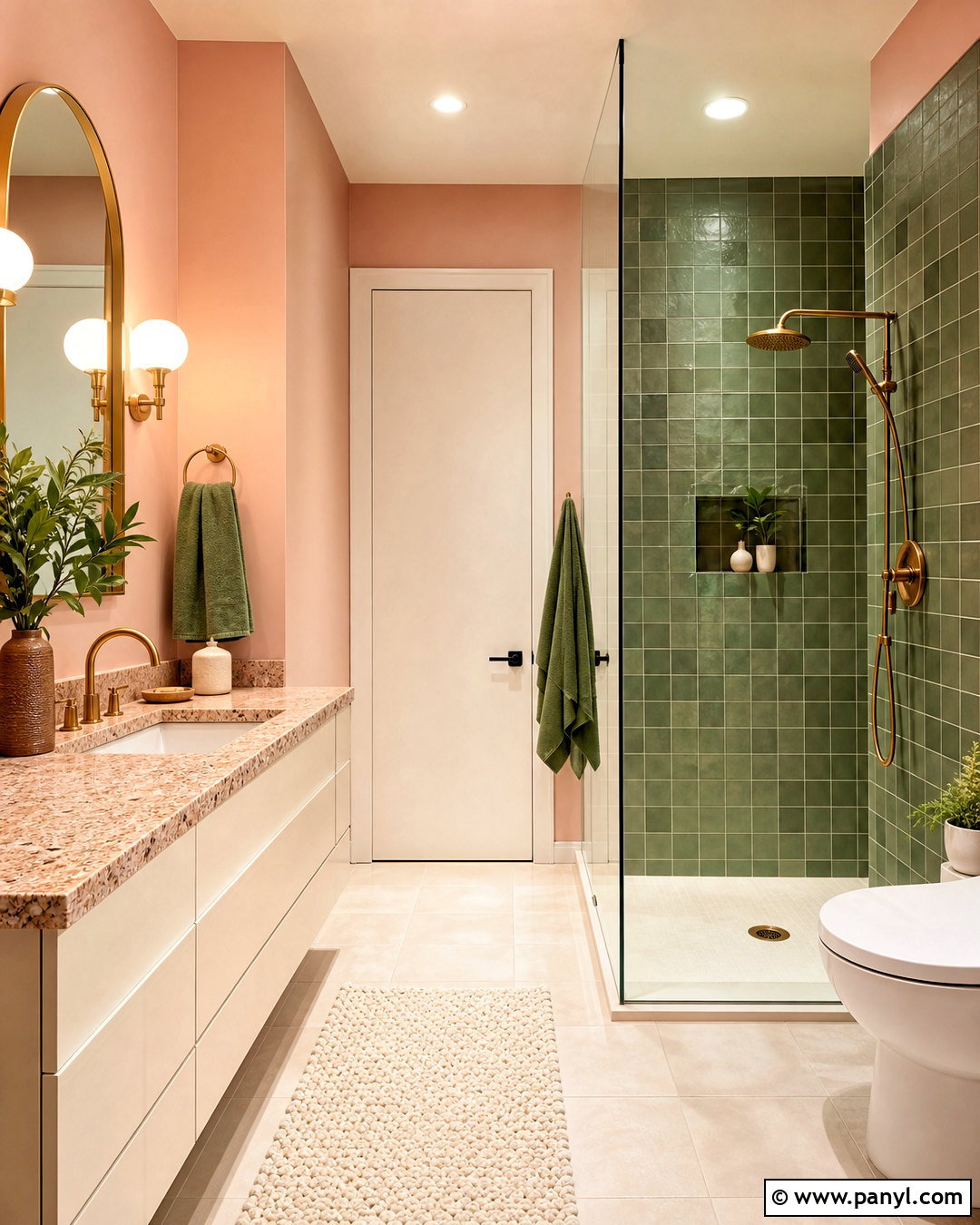 Green And Pink Bathroom - 20 green bathroom inspo ideas