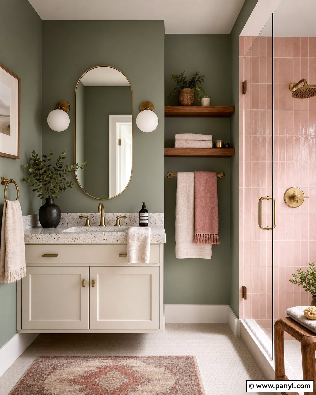 35 Green Bathroom Walls for a Serene, Spa-Like Home Retreat