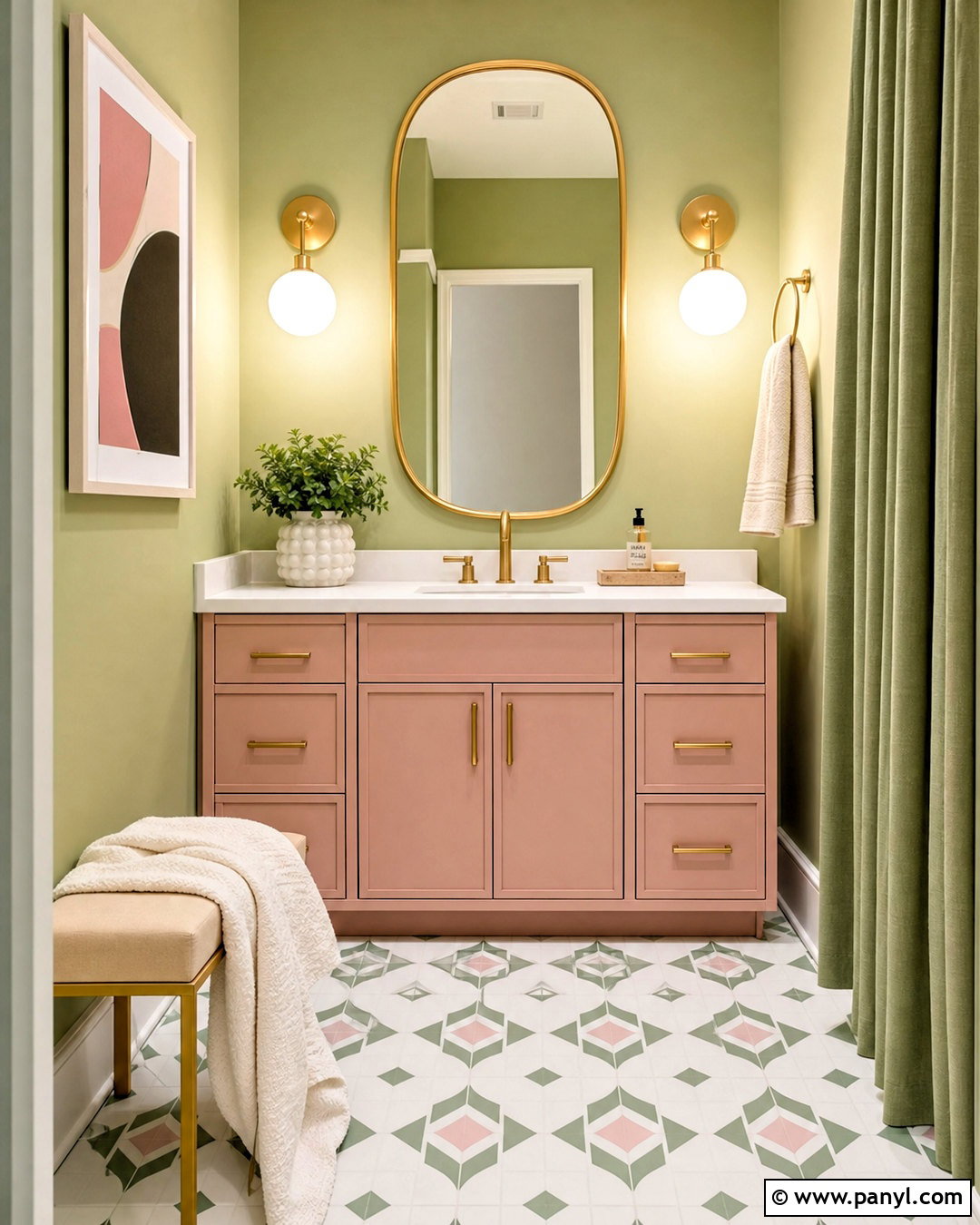 Green And Pink Guest Bathroom - 20 green guest bathroom ideas