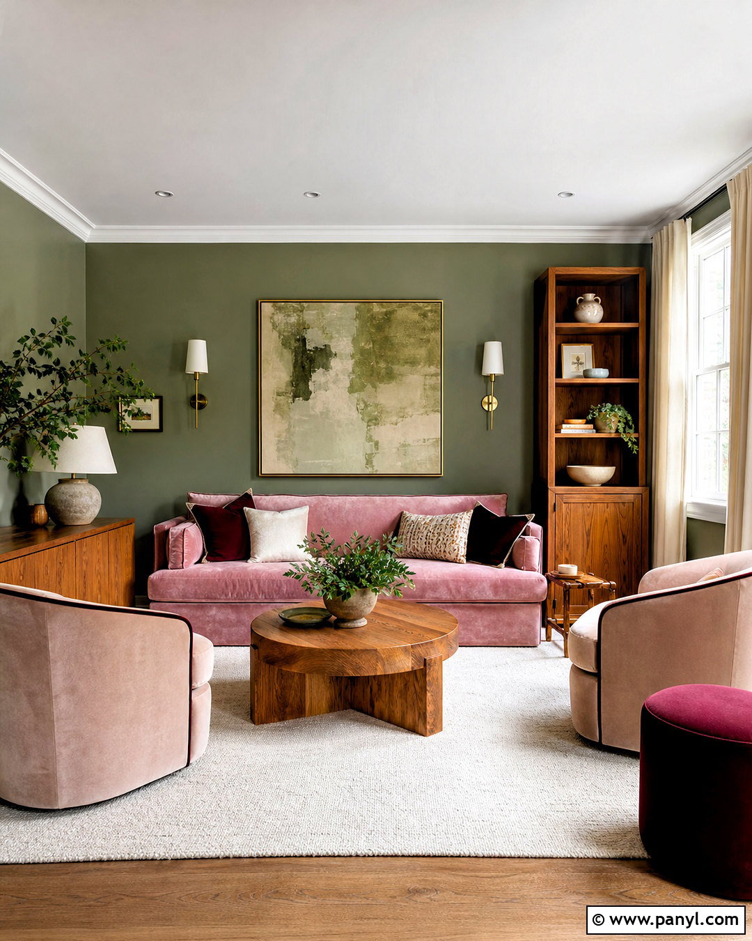 Green And Pink Living Room - 20 green paint living room ideas