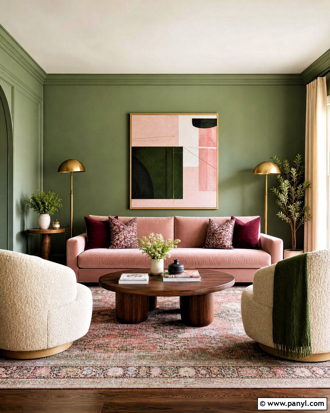 Green And Pink Living Room - 20 green color room ideas