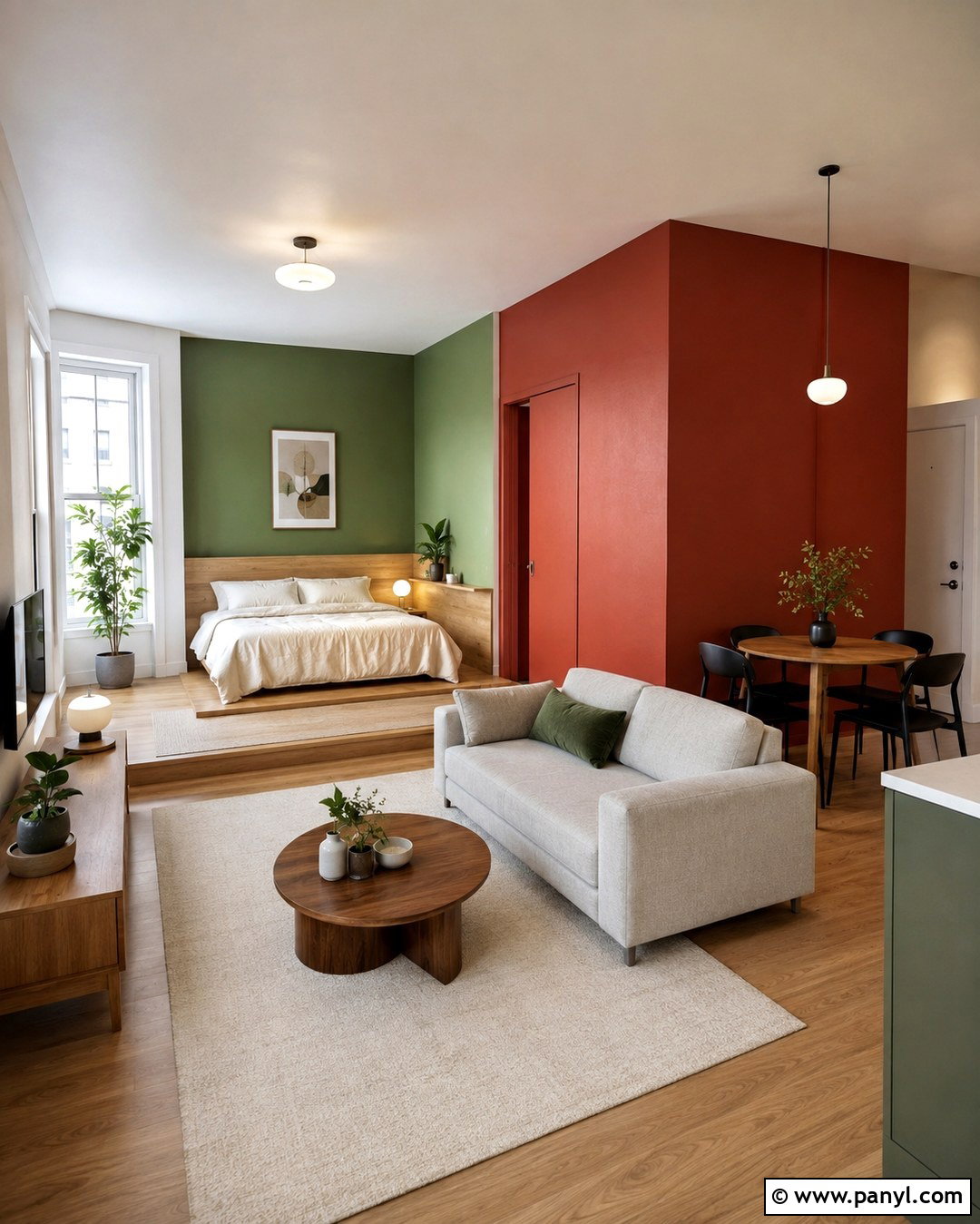 Green And Red Color Block Studio - 20 Red And Green Walls