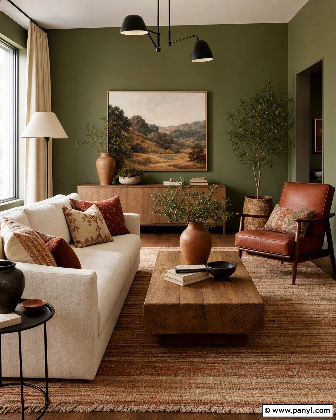 Green And Terracotta Living Room - 25 Wall Color Ideas Green Ideas