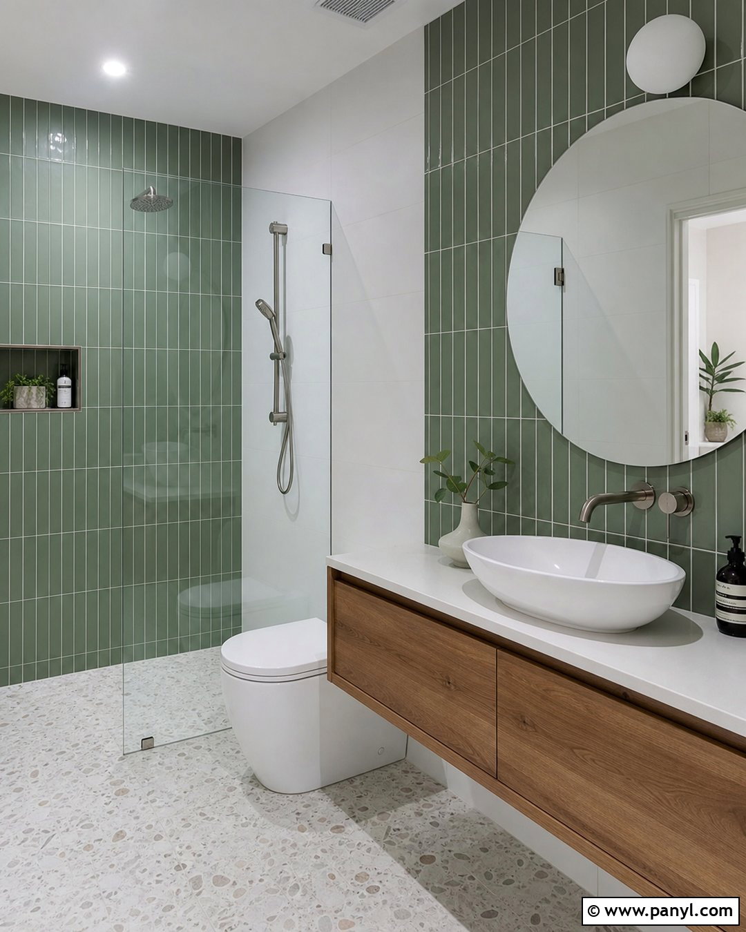 Green And White Bathroom Tile Walls - 30 Green And White Walls