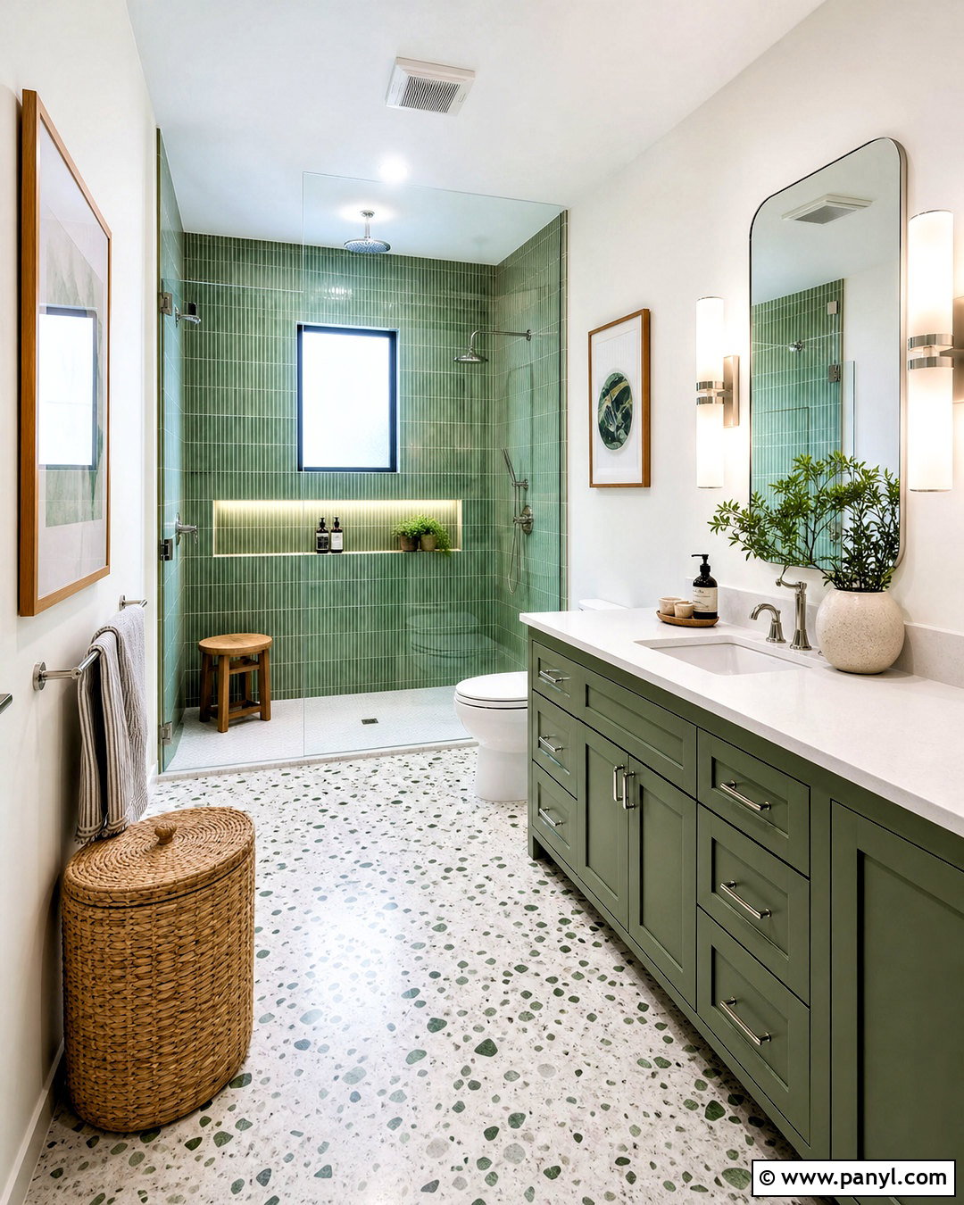 Green And White Bathroom - 20 green bathroom inspiration ideas