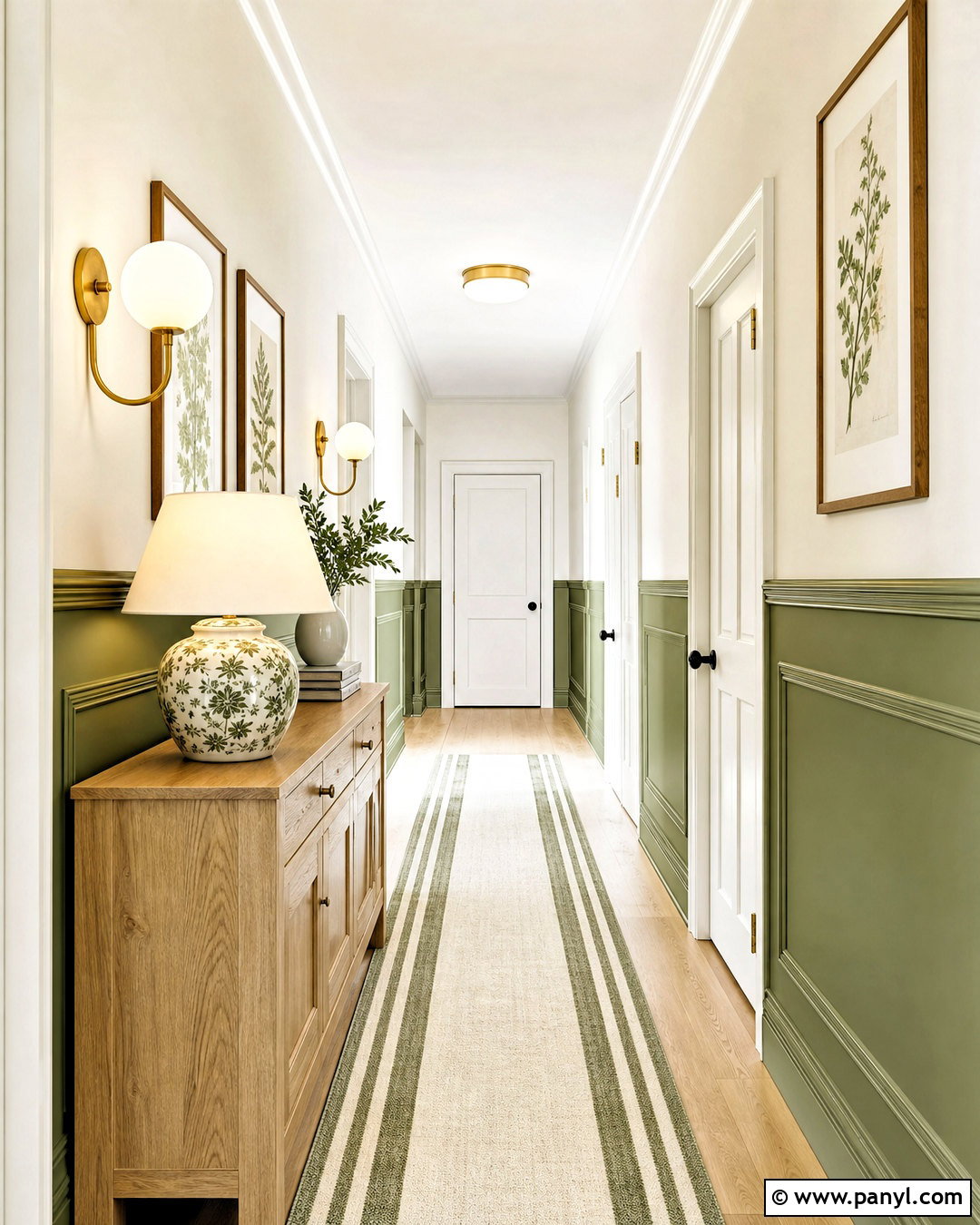 Green And White Corridor - 20 green corridor ideas