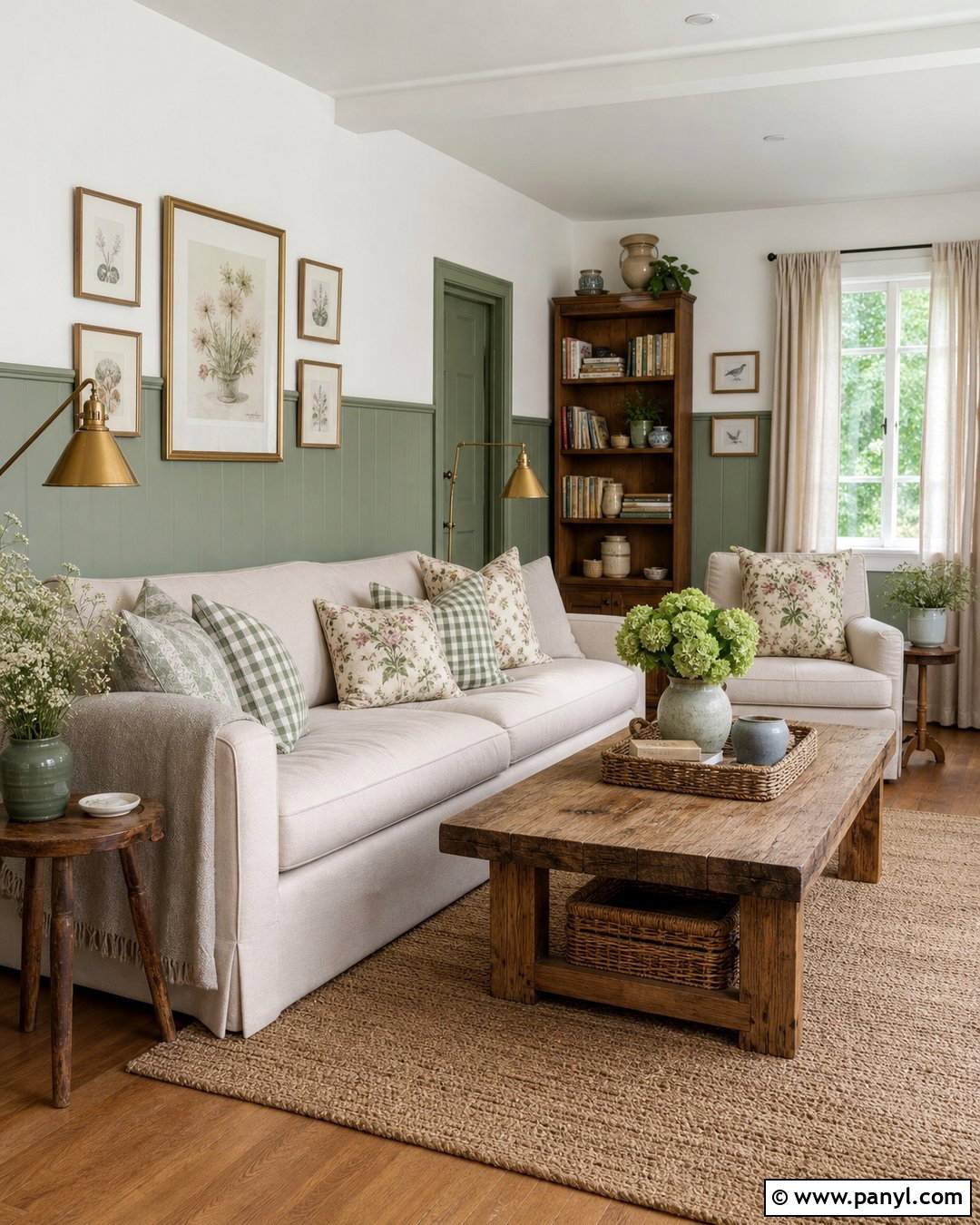 Green And White Cottage Walls - 30 Green And White Walls