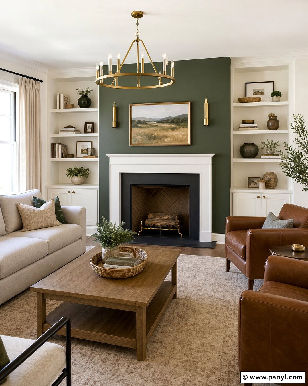 Green And White Fireplace Walls - 30 Green And White Walls
