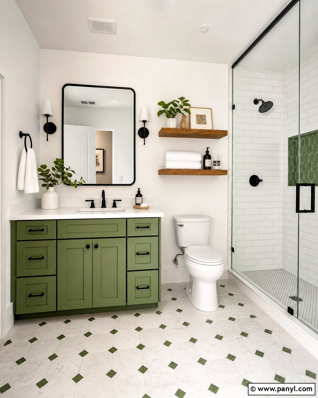 Green And White Guest Bathroom - 20 green guest bathroom ideas