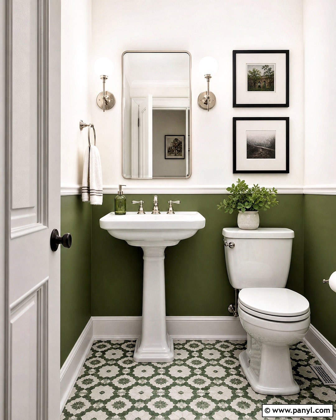 Green And White Half Bathroom - 20 green half bathroom ideas