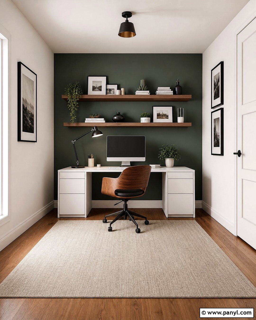 Green And White Home Office Walls - 30 Green And White Walls
