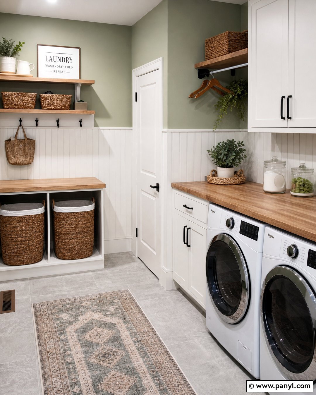 Green And White Laundry Room Walls - 30 Green And White Walls