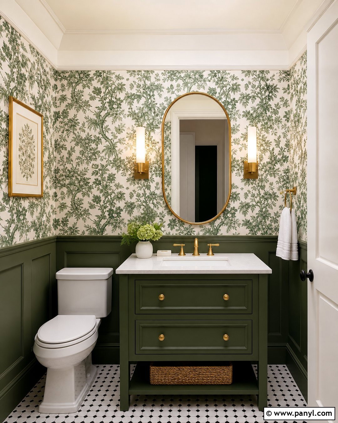 Green And White Powder Room Walls - 30 Green And White Walls