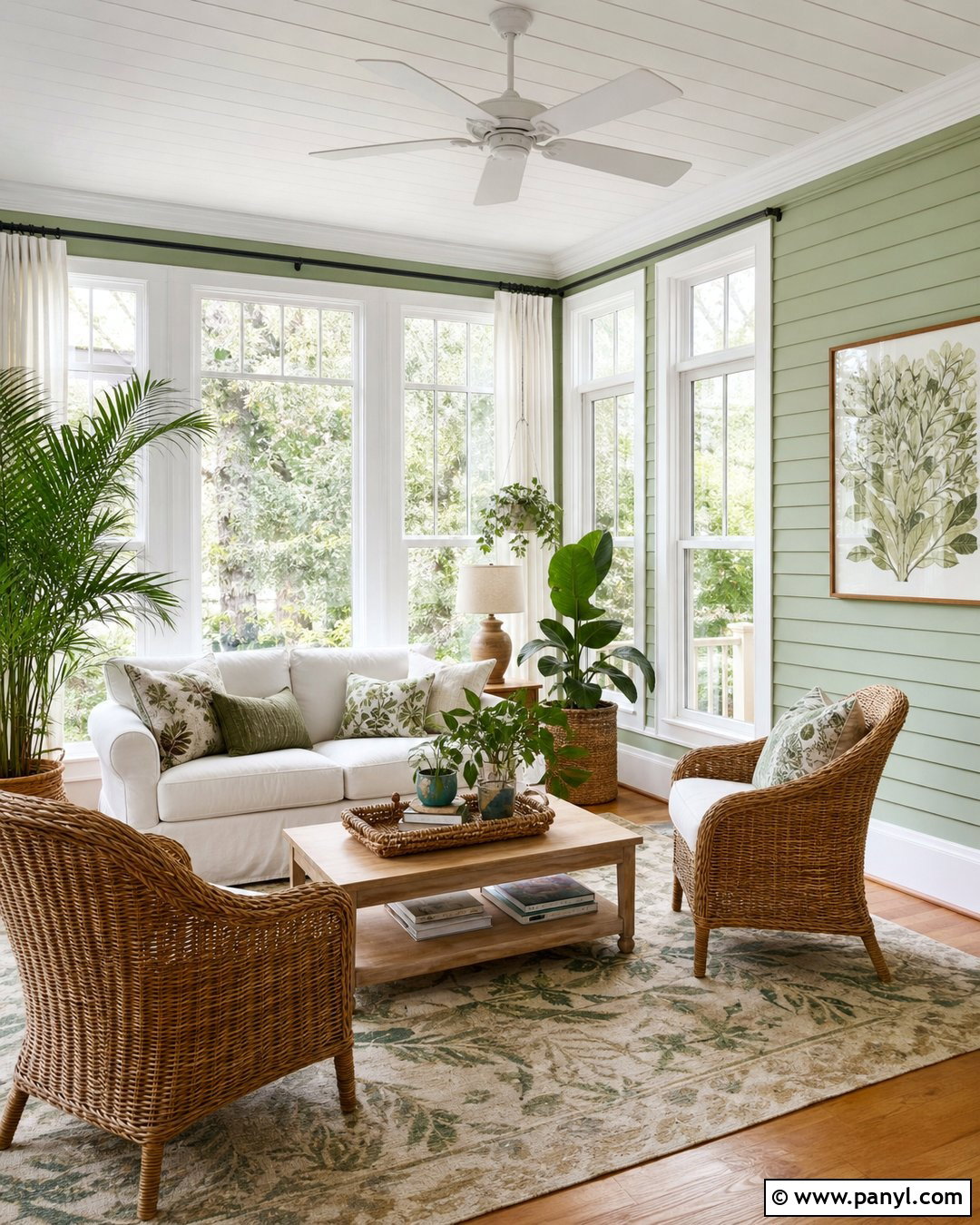 Green And White Sunroom Walls - 30 Green And White Walls