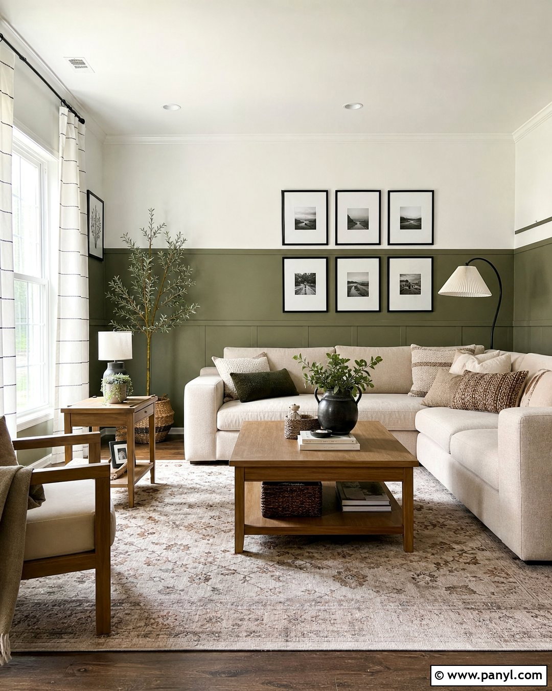 Green And White Two Tone Walls - 30 Green Color Wall Ideas