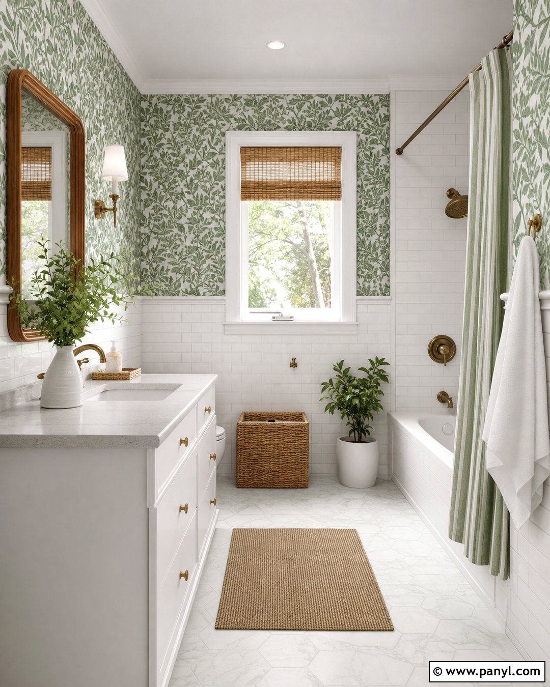 Green And White Wall Bathroom - 20 Green Wall Bathroom Style Ideas