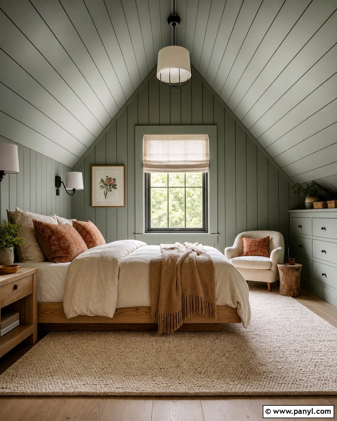 Green Attic Bedroom Walls - 50 green walls