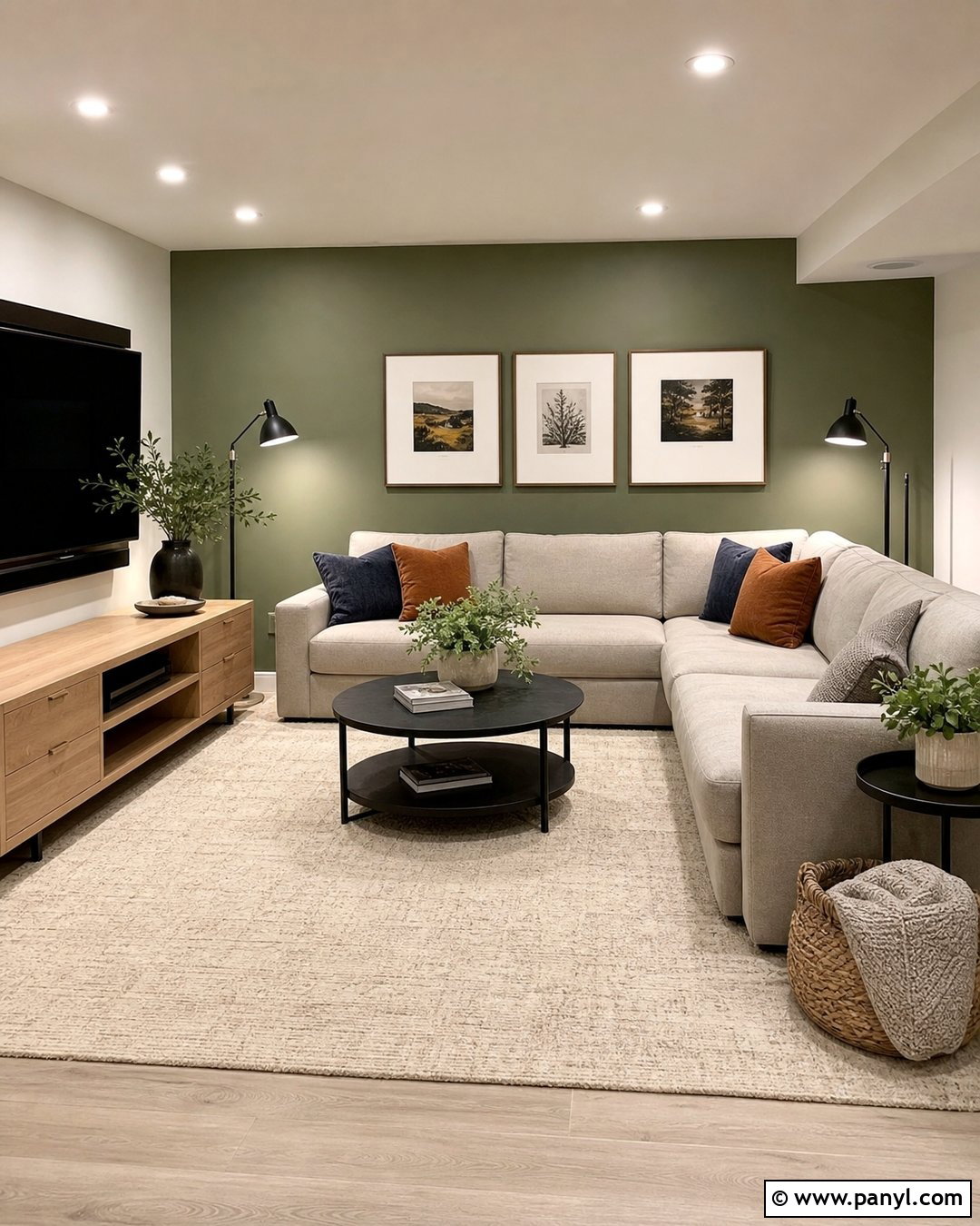 Green Basement Accent Wall - 30 Accent Wall Green Ideas
