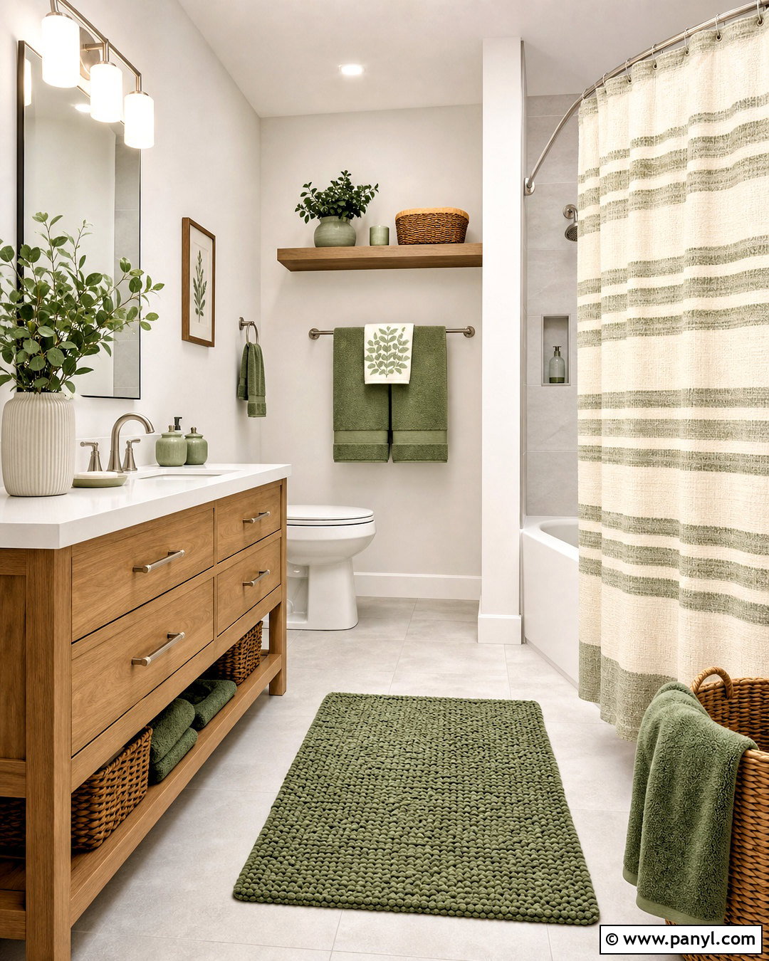 20 Green Accent Bathroom Ideas for a Serene Spa-Like Refresh