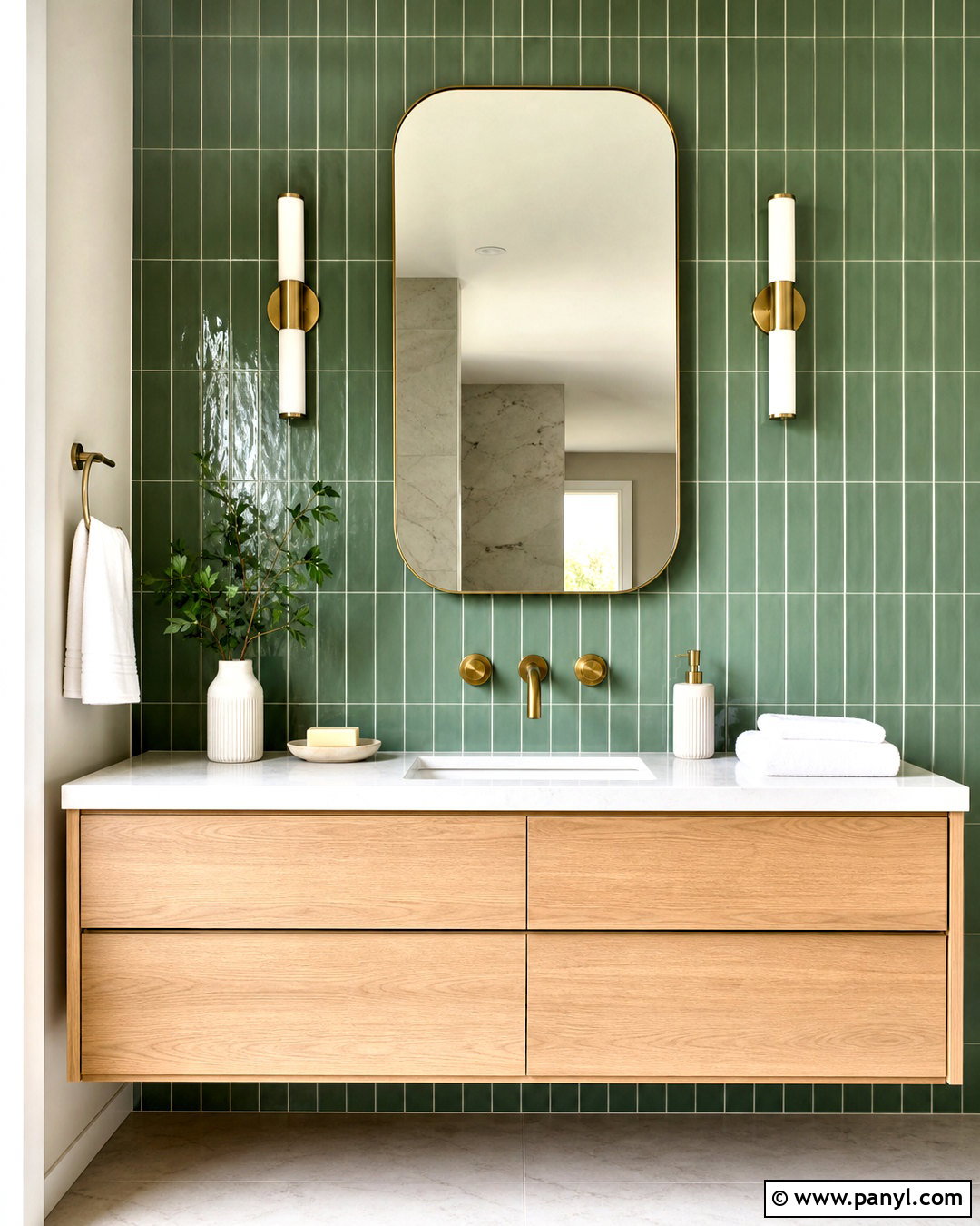 Green Bathroom Vanity Wall - 20 green wall background ideas