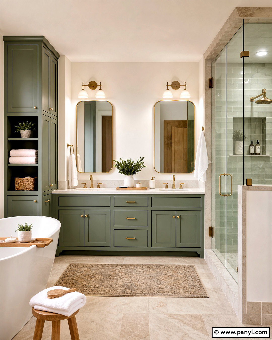 Green Bathroom Vanity - 20 green bathroom inspiration ideas