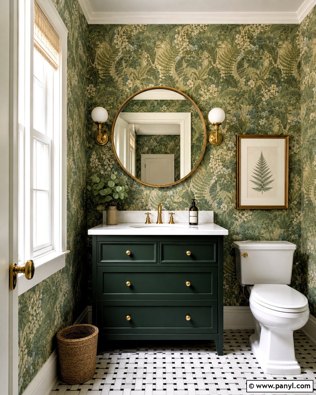 Green Bathroom Wallpaper - 20 green bathroom inspiration ideas