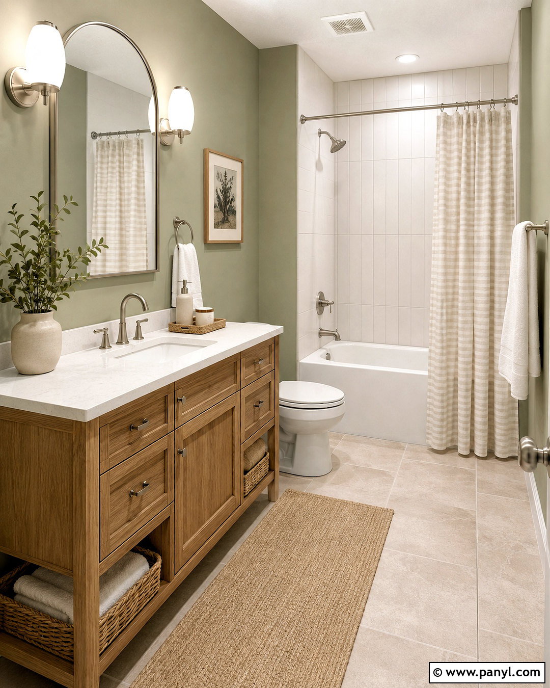 Green Bathroom Walls - 40 green wall room ideas