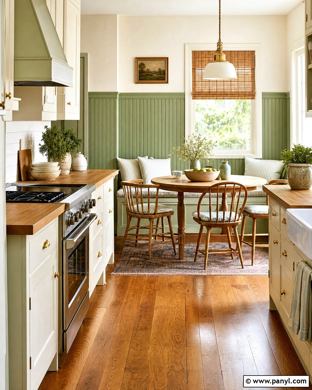 Green Beadboard Wainscoting Kitchen - 20 green wainscoting ideas