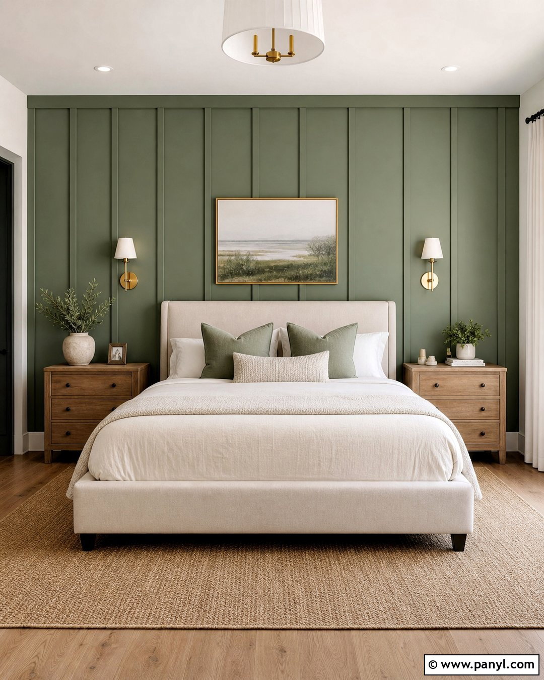 Green Board And Batten Accent Wall - 50 green accent wall ideas