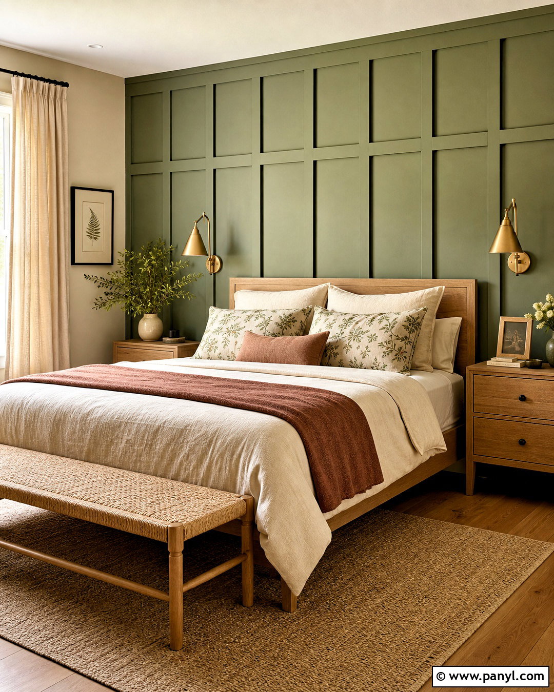 Green Board And Batten Accent Wall - 20 cool accent wall ideas