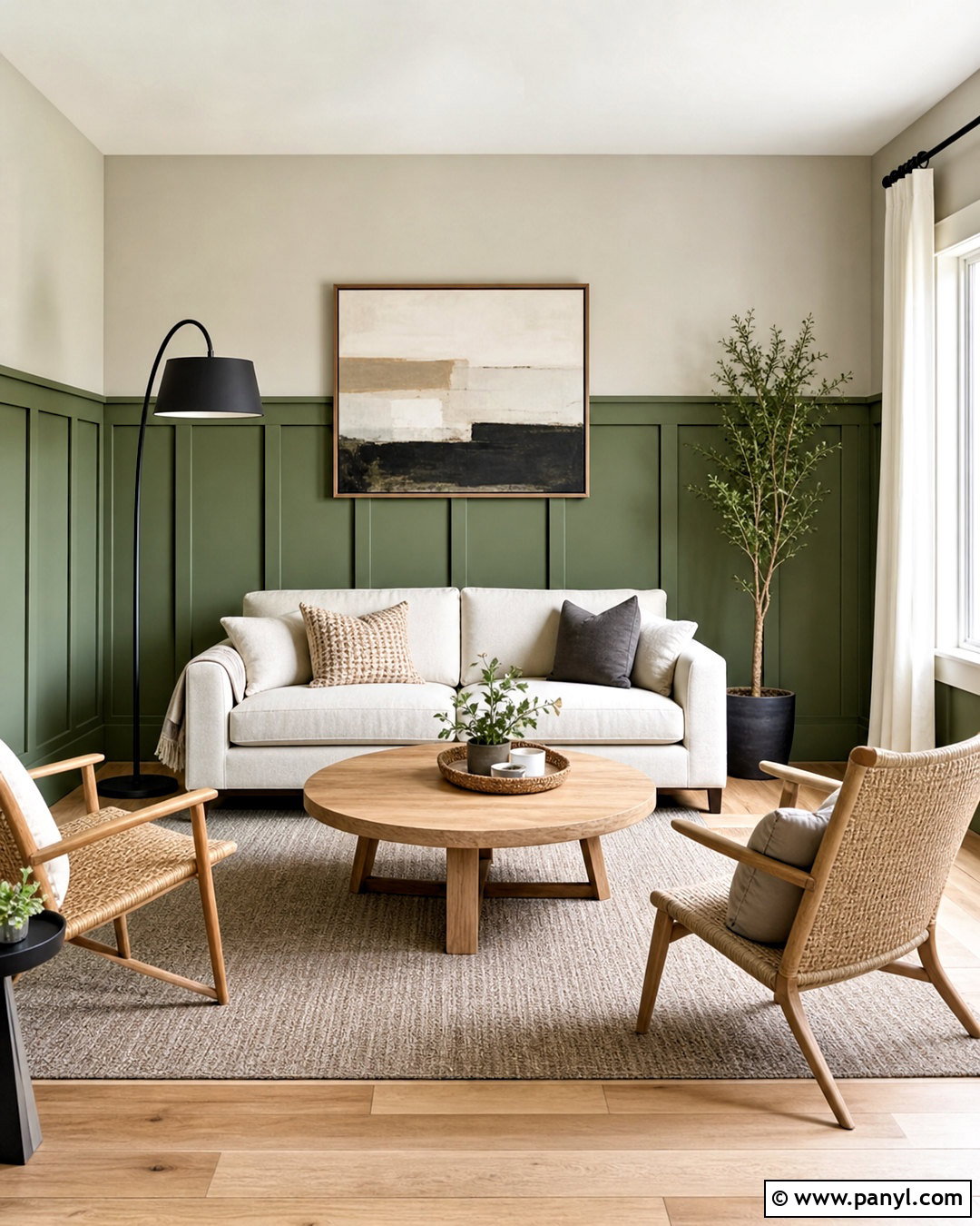 Green Board And Batten Wainscoting - 20 green wainscoting ideas