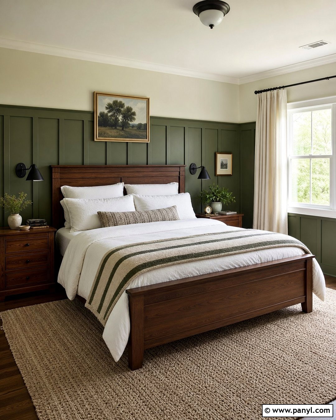Green Board And Batten Wall - 35 green wall interior ideas