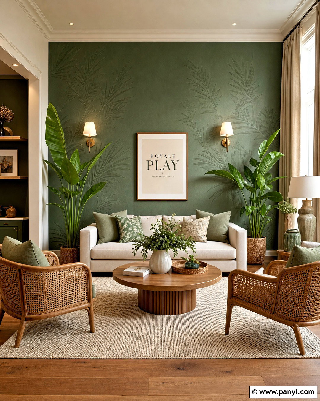 Green Botanical Royale Play Hall - 20 royal play asian paints design for hall ideas
