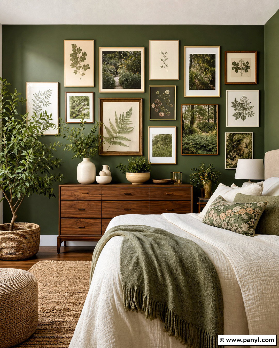 Green Botanical Wall Collage - 20 aesthetic pictures for wall collage ideas