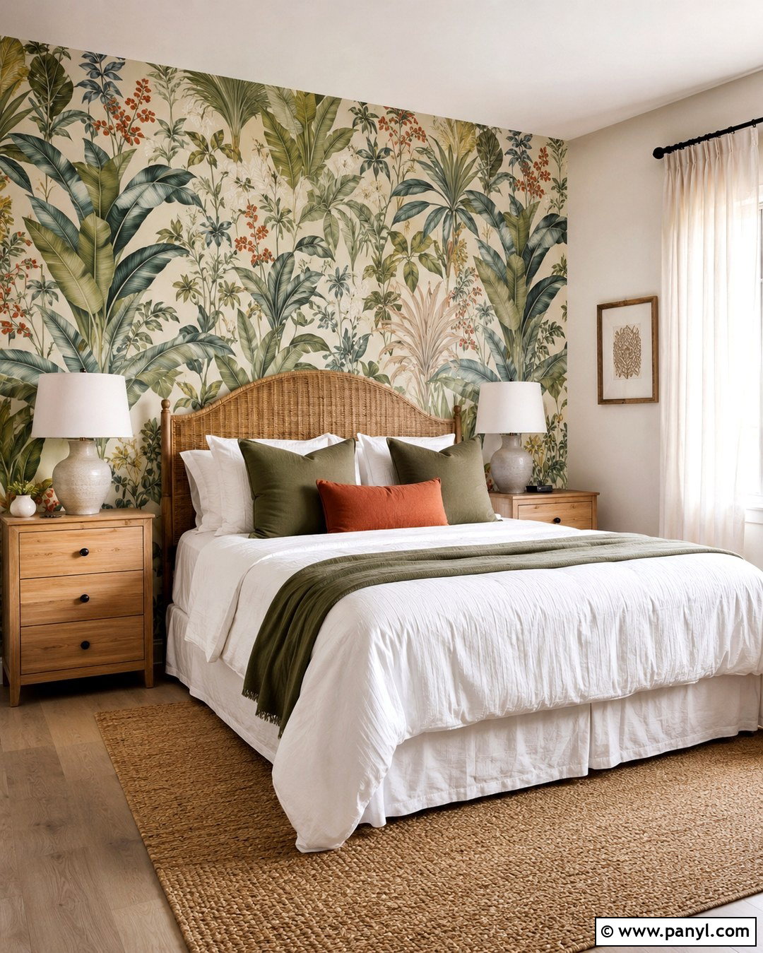 Green Botanical Wallpaper Accent Wall - 20 Best Green For Accent Wall Ideas