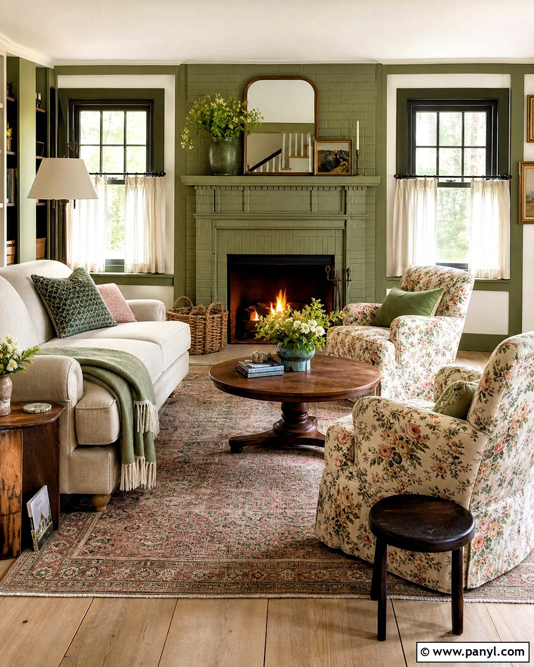 Green Brick Fireplace Cottage Living Room - 20 green brick fireplace ideas