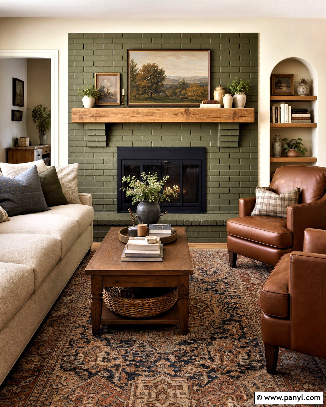 Green Brick Fireplace Wall - 20 green fireplace wall ideas