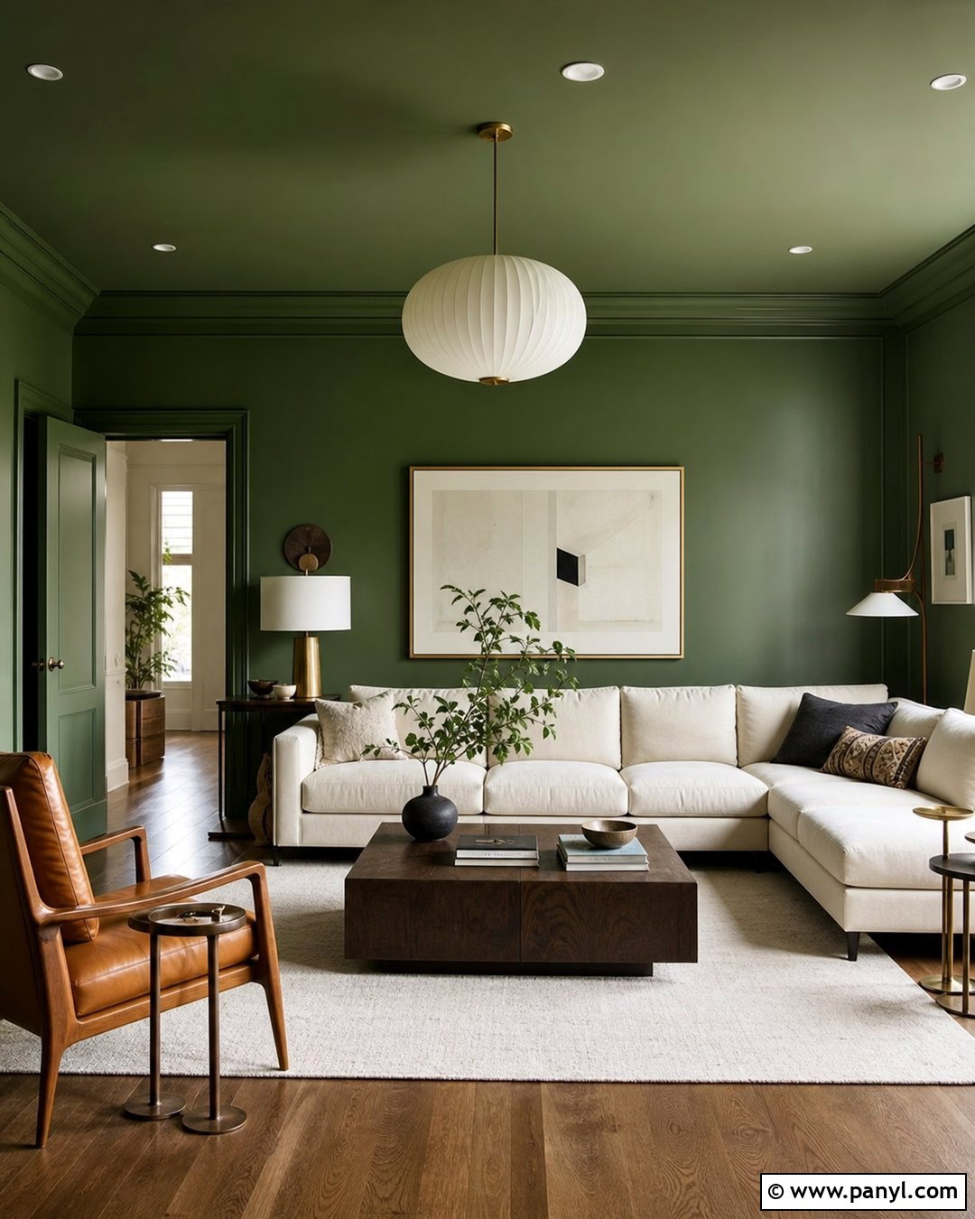 Green Ceiling And Walls - 30 Green Color Wall Ideas