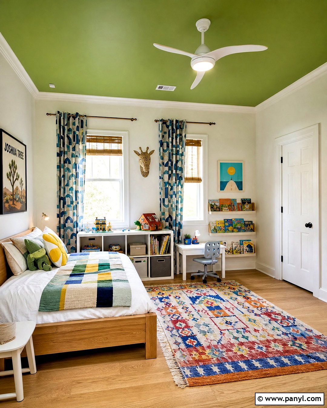 Green Ceiling Kids Bedroom - 20 green ceiling bedroom ideas