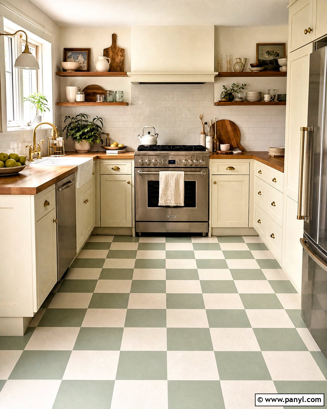 Green Checkerboard Pattern Kitchen Floor - 20 how to paint checkerboard pattern ideas