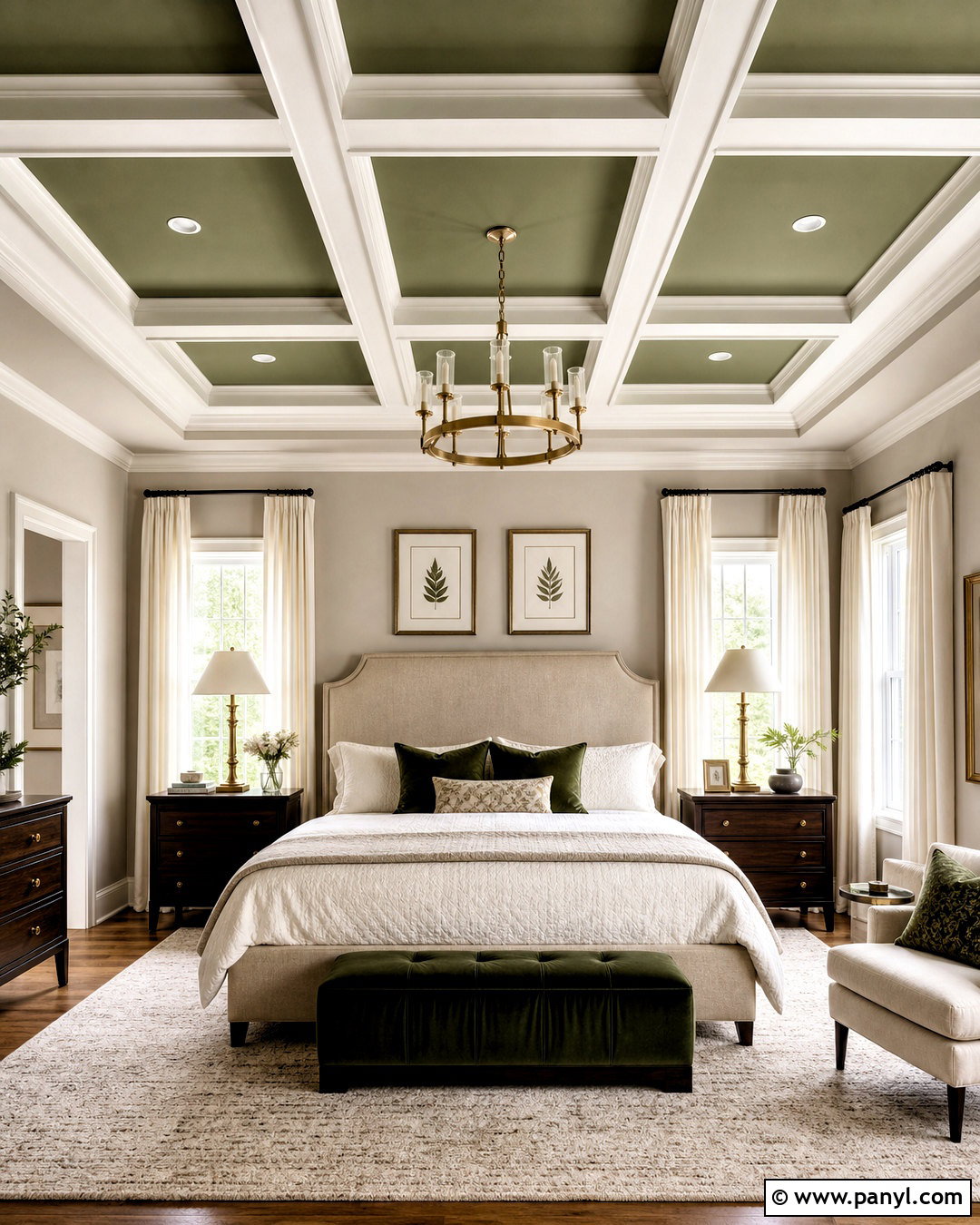 20 Green Ceiling Bedroom Ideas for a Calm, Dreamy Retreat