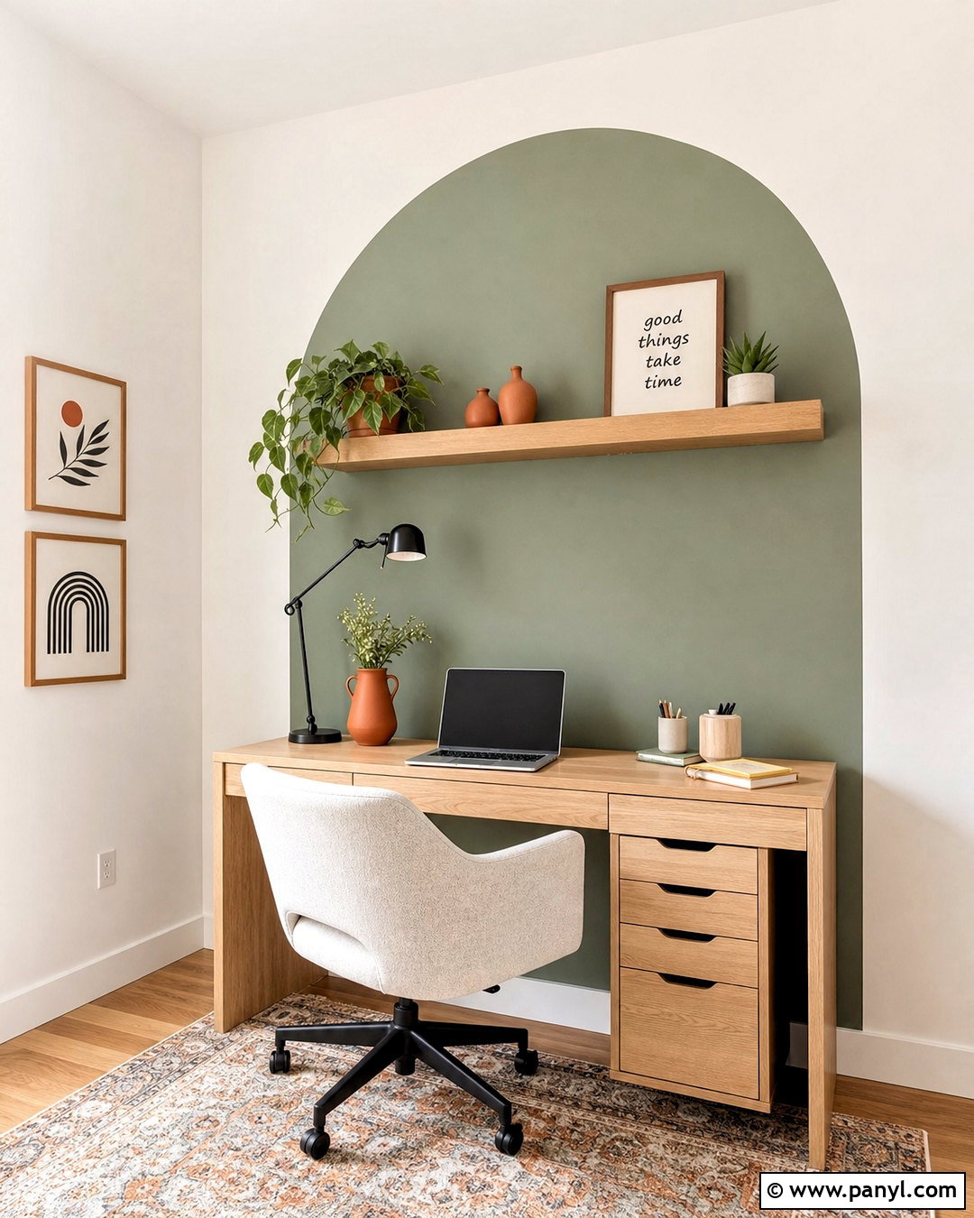 Green Color Block Wall - 20 green statement wall ideas