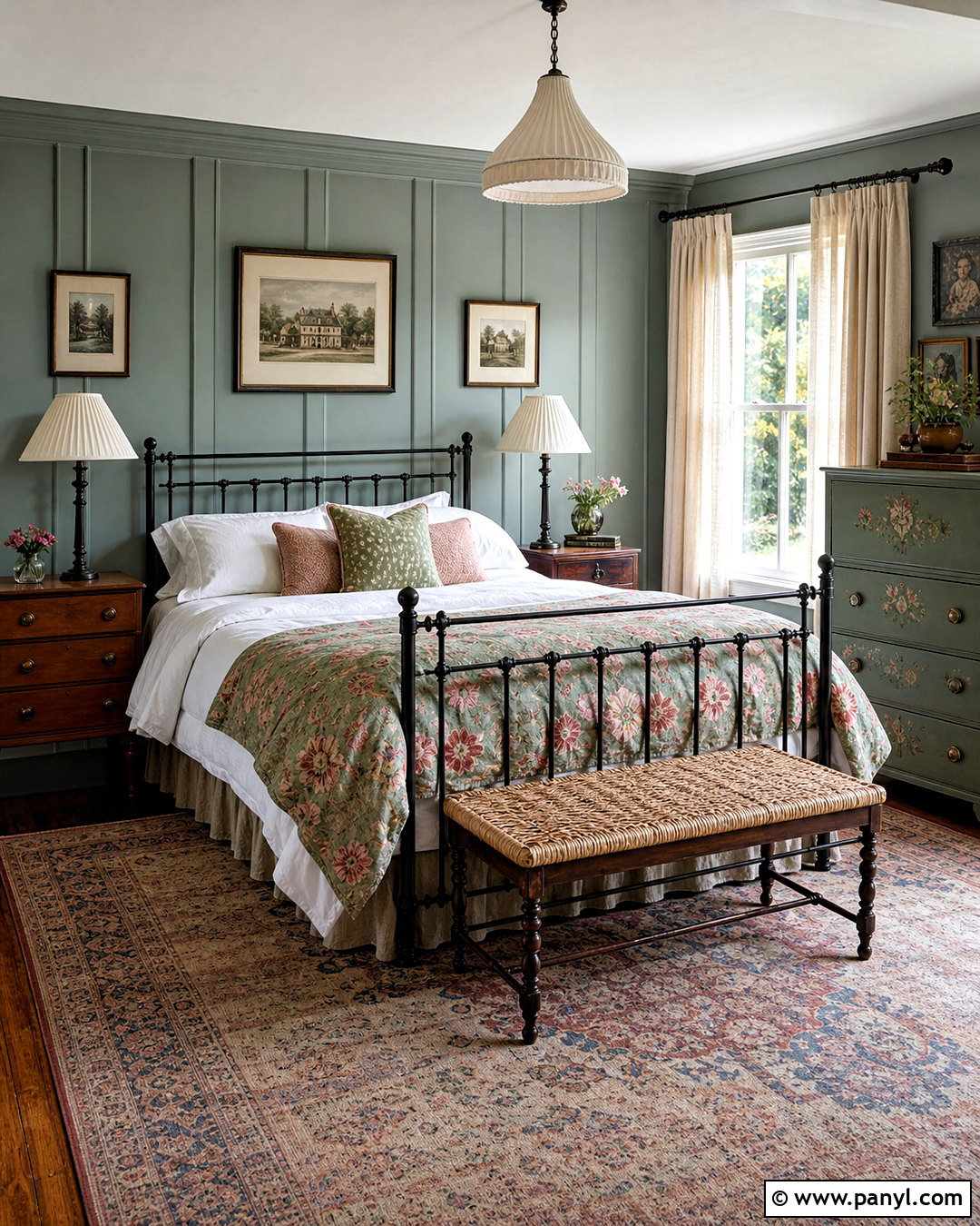 Green Cottage Bedroom - 20 green room design ideas
