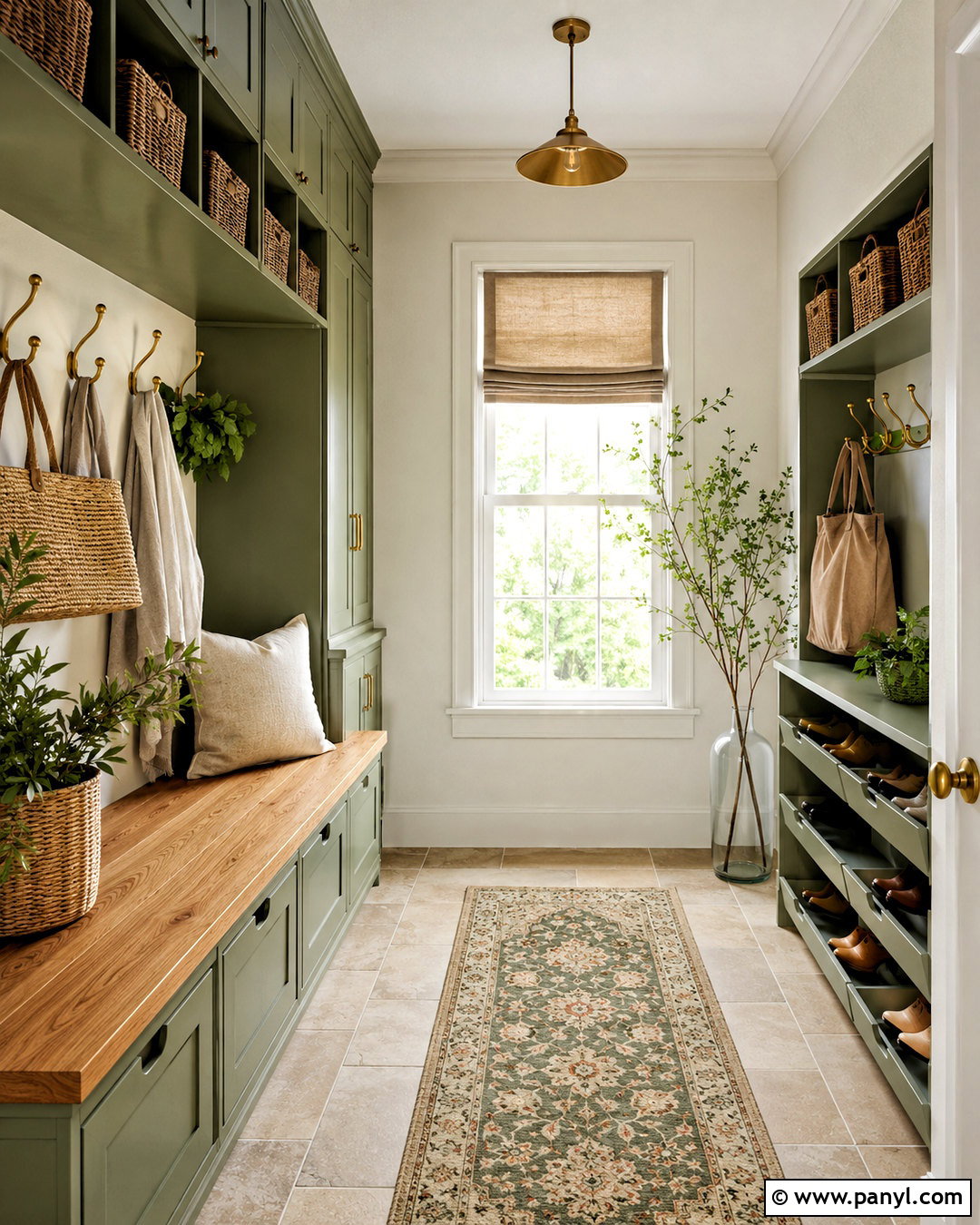 Green Cottage Mudroom - 20 cottage mudroom ideas