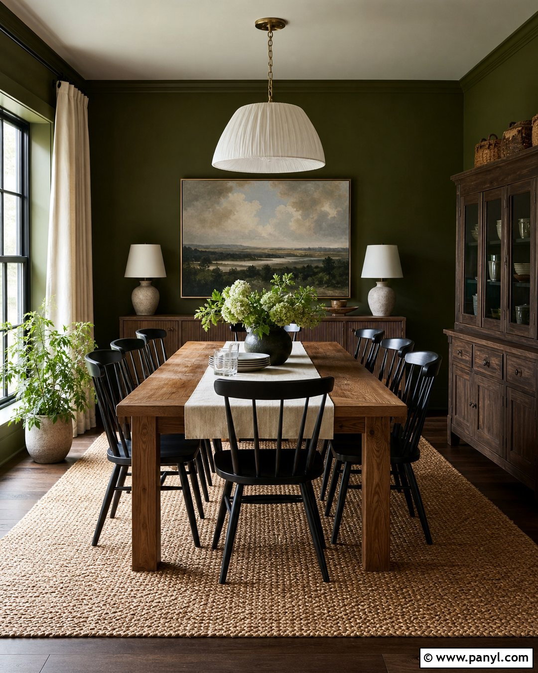 Green Dining Room Walls - 45 green painted walls