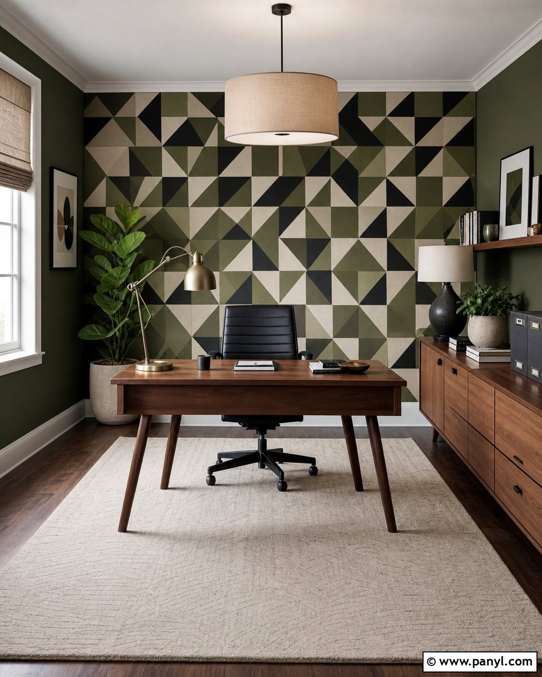 Green Geometric Office Walls - 50 green walls